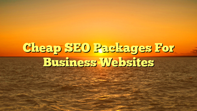 Cheap SEO Packages For Business Websites