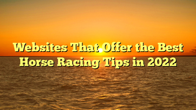 Websites That Offer the Best Horse Racing Tips in 2022