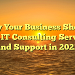 Why Your Business Should Hire IT Consulting Services and Support in 2022