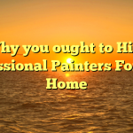 Why you ought to Hire Professional Painters For Your Home